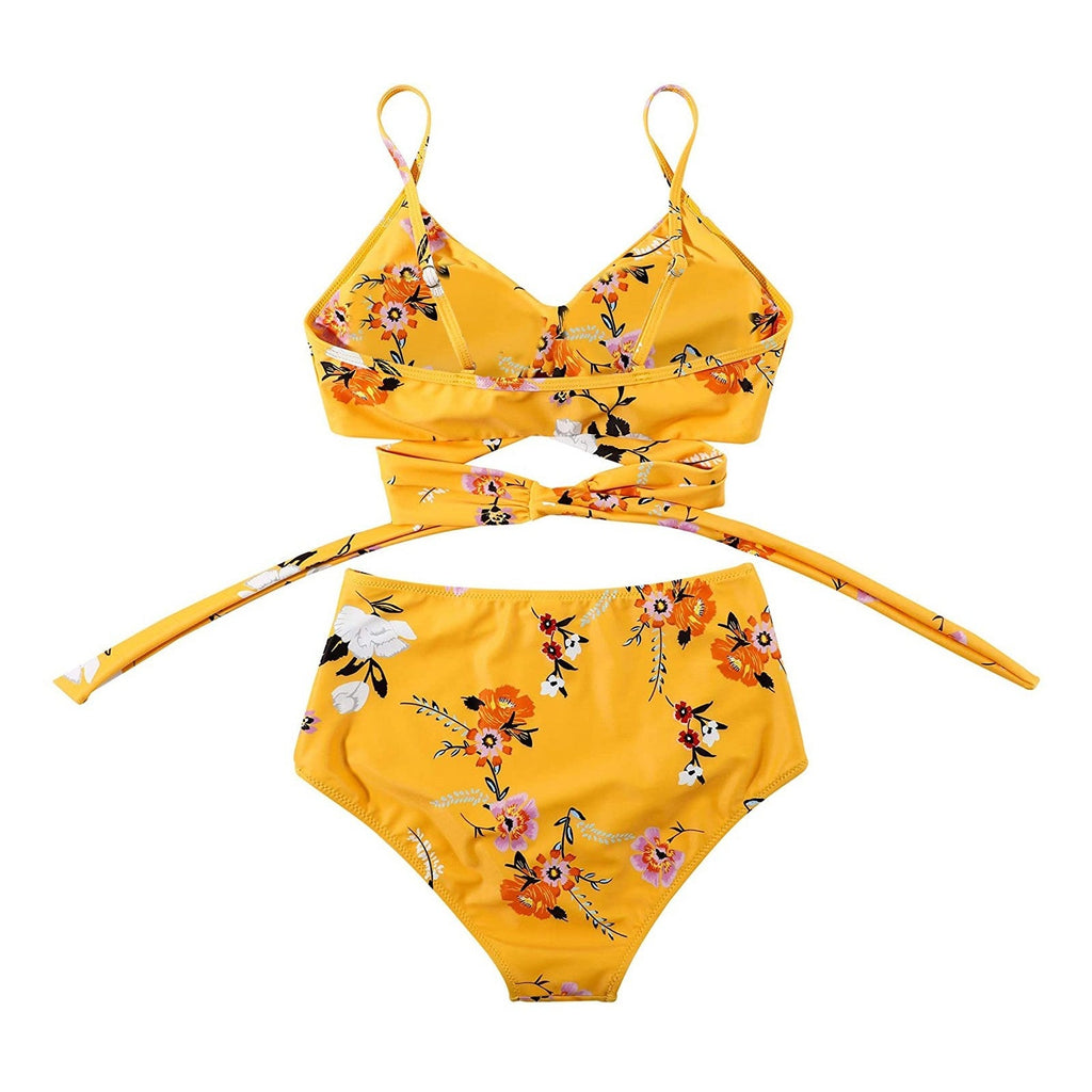 Belle high waisted, kleurrijke damesbikini