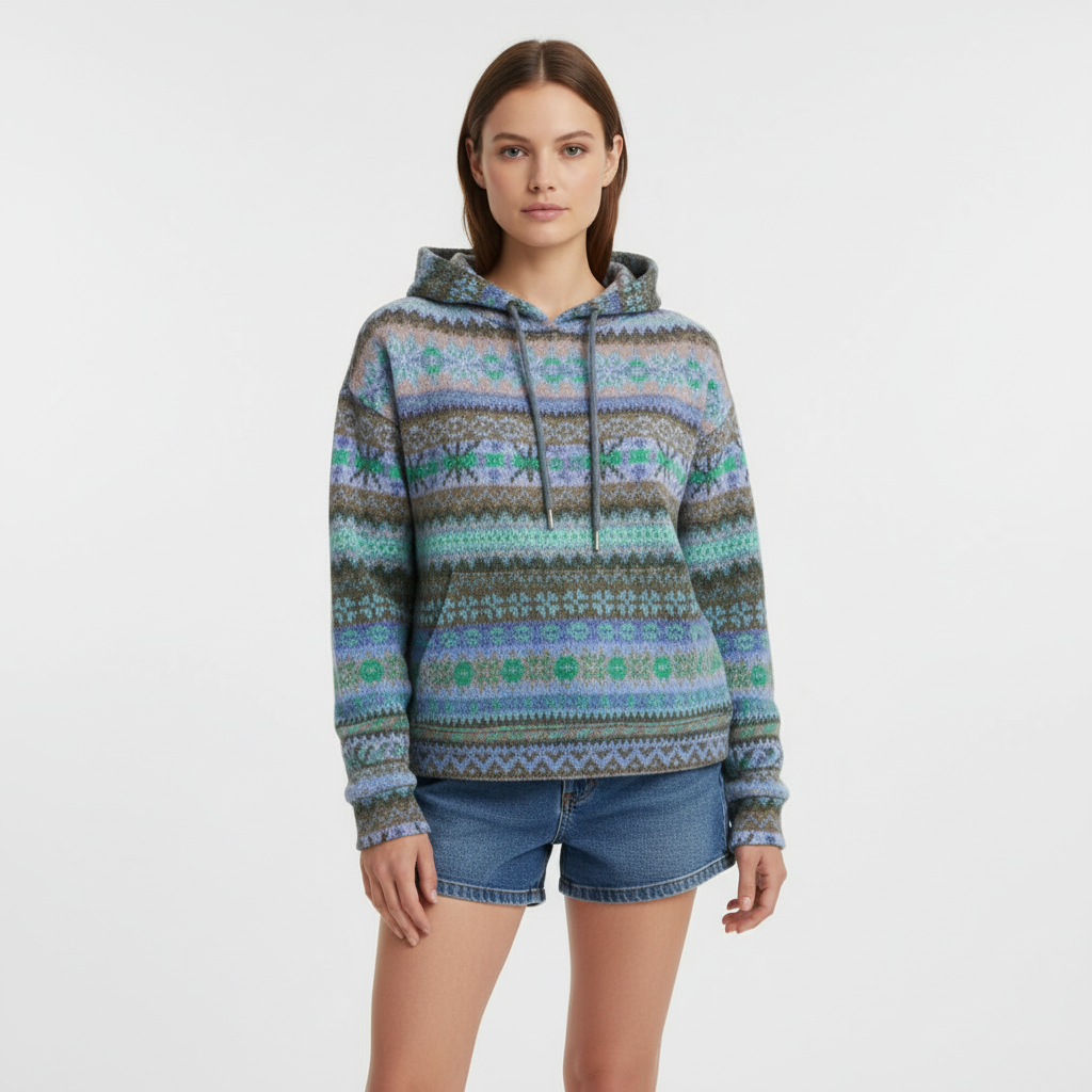 Gestreepte dames hoodie