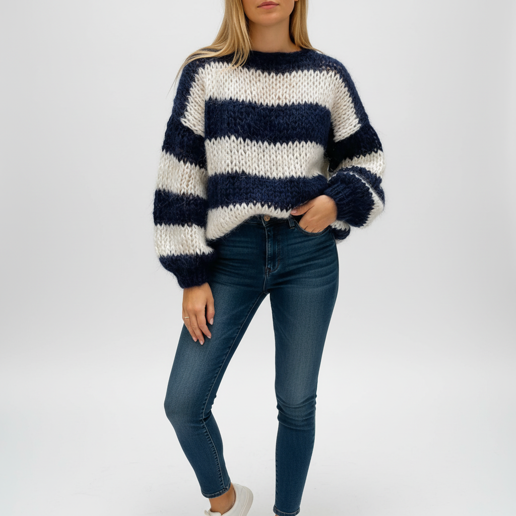 Gemêleerd oversized trui — afbeelding 12
