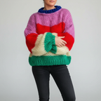 Gemêleerd oversized trui