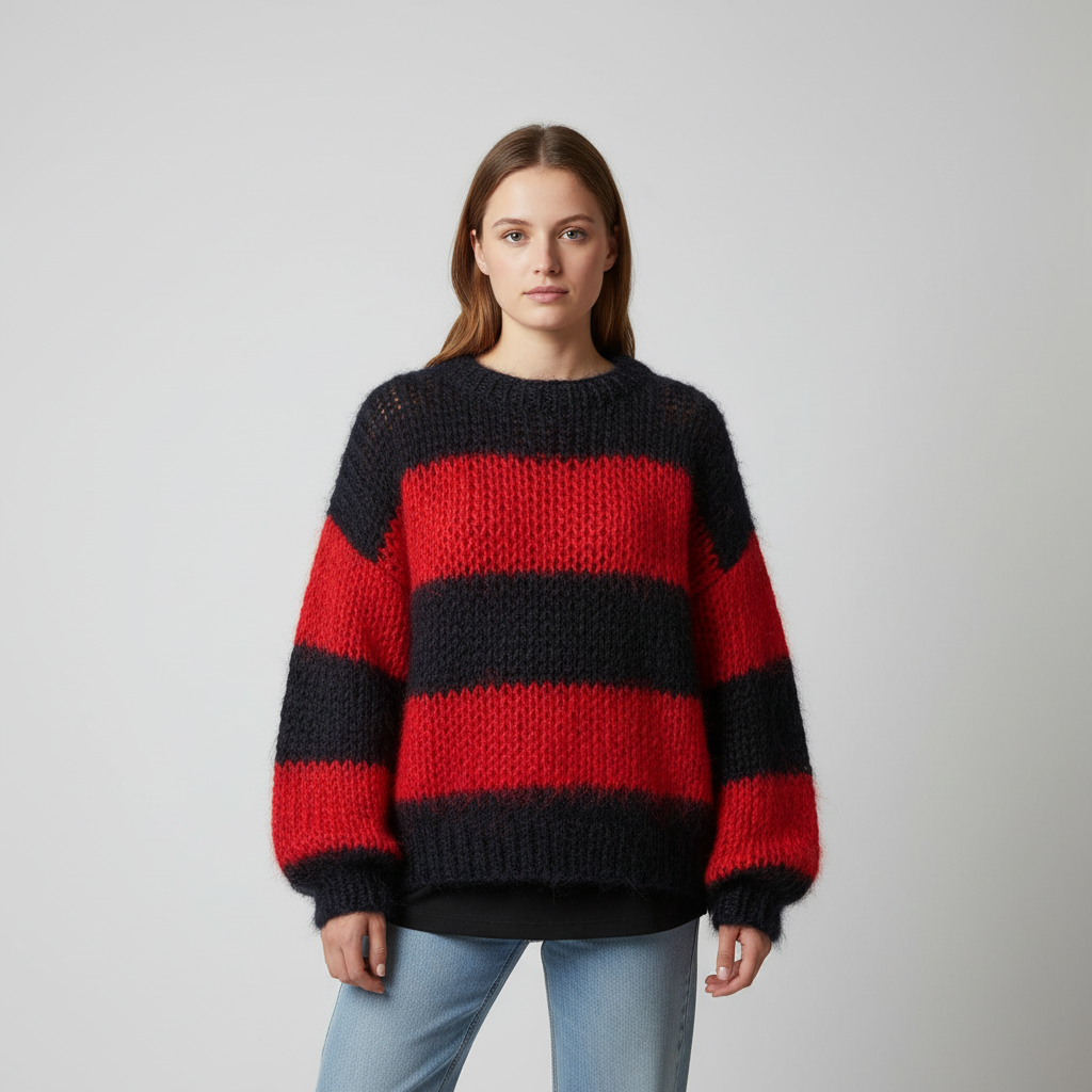 Gemêleerd oversized trui — afbeelding 16