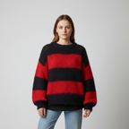 Gemêleerd oversized trui — afbeelding 6