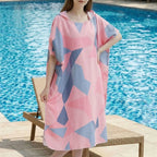 Omkleedjas met geometrische print