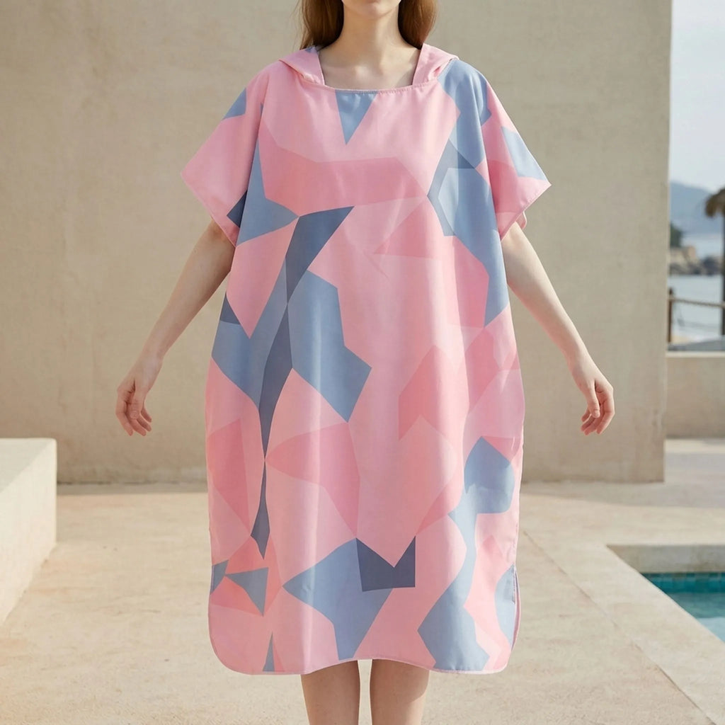 Omkleedjas met geometrische print
