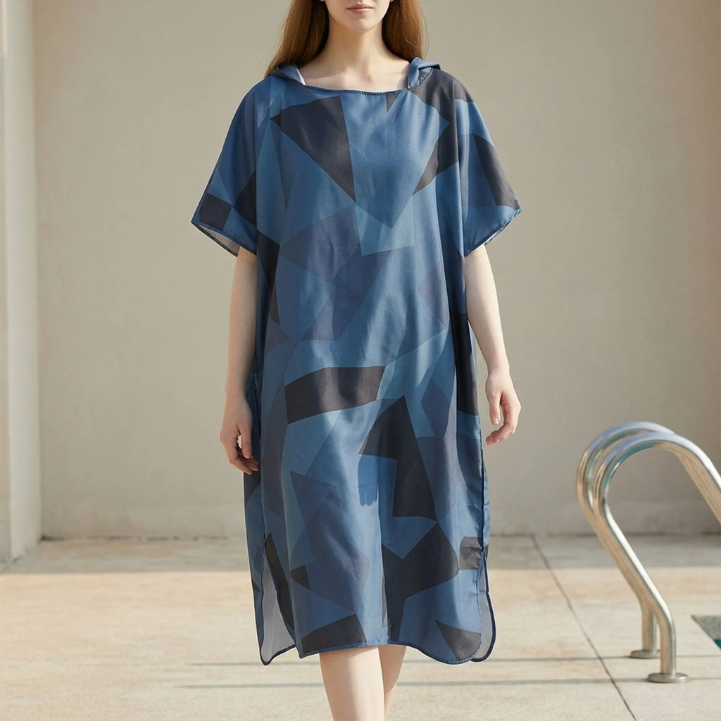 Omkleedjas met geometrische print