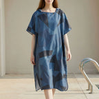 Omkleedjas met geometrische print