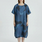 Omkleedjas met geometrische print