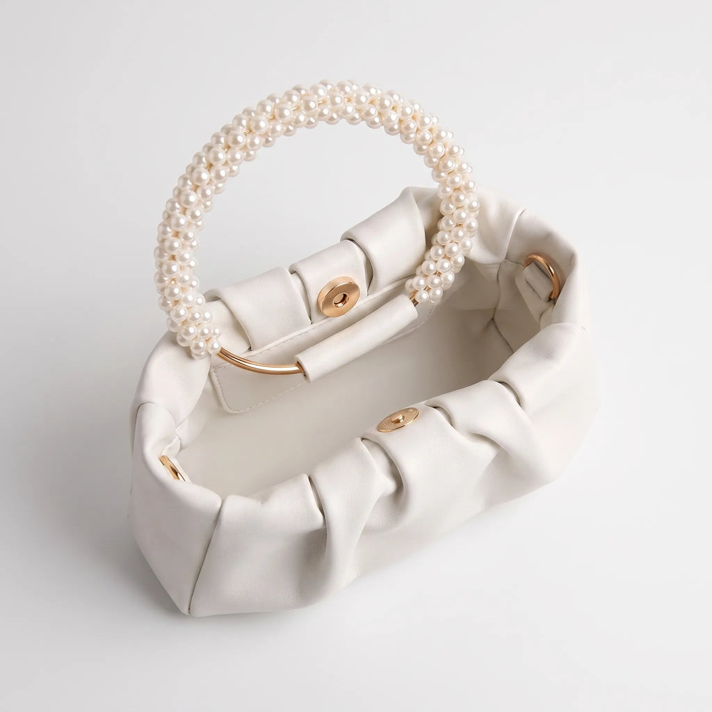 Geplooide clutch avondtas