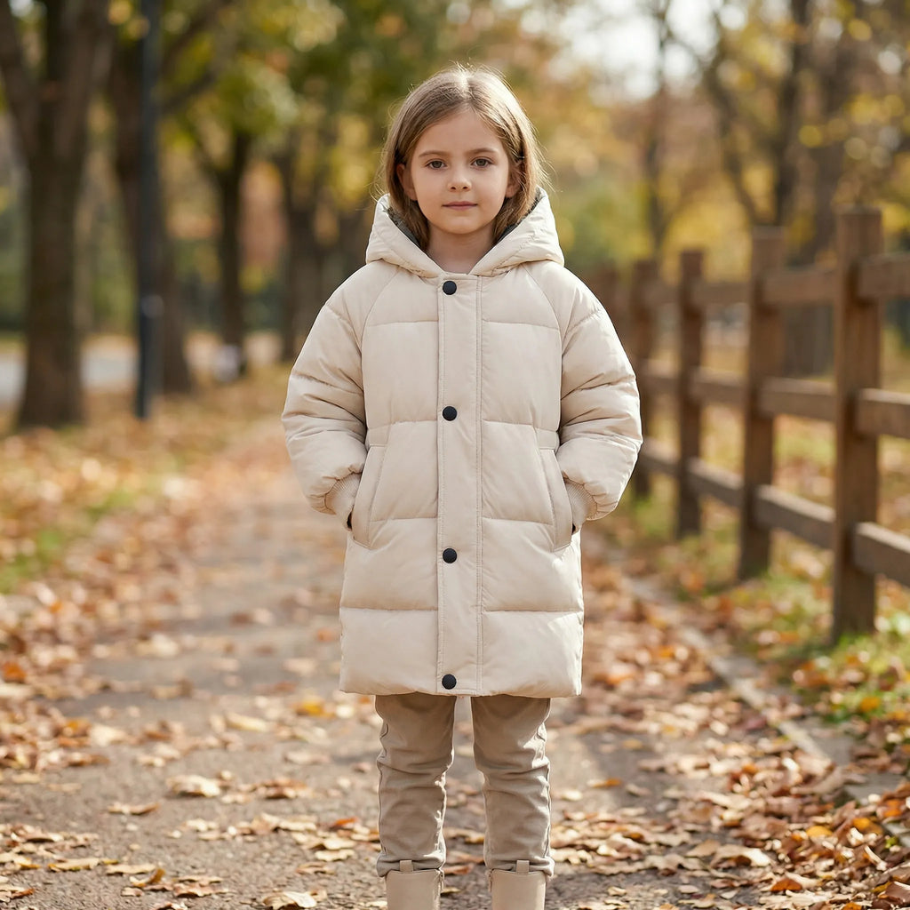 Gewatteerde kinderjas voor herfst en winter