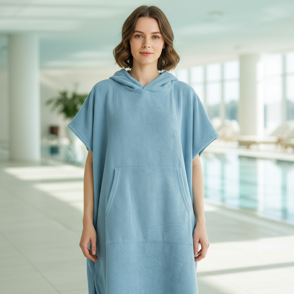 Ruim handdoek-poncho