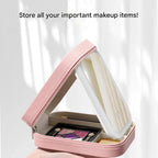 Compacte verlichte make-up organizer voor onderweg