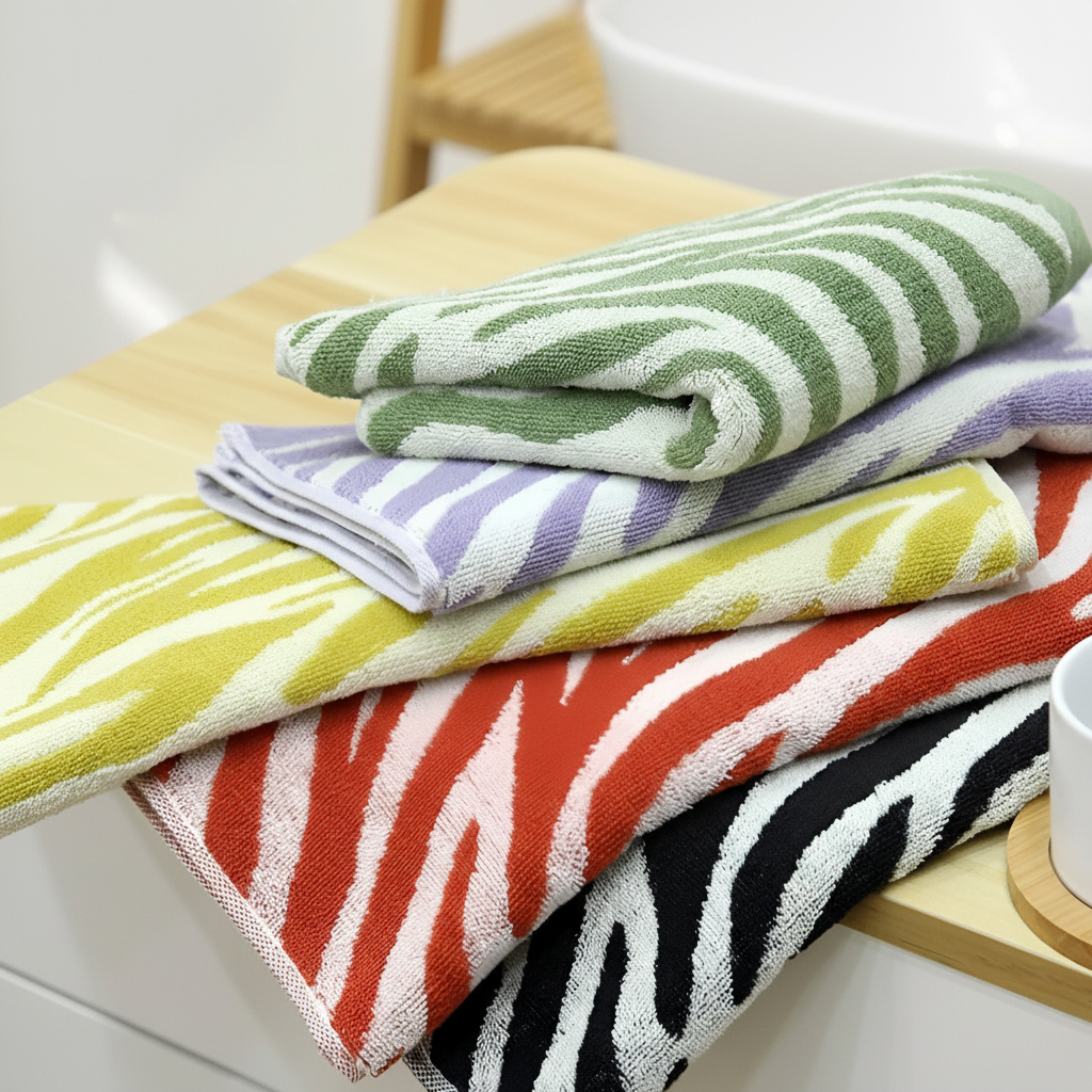 Gestreept katoenen handdoek