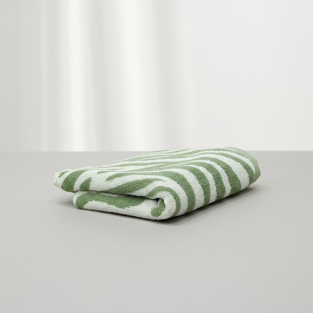 Gestreept katoenen handdoek