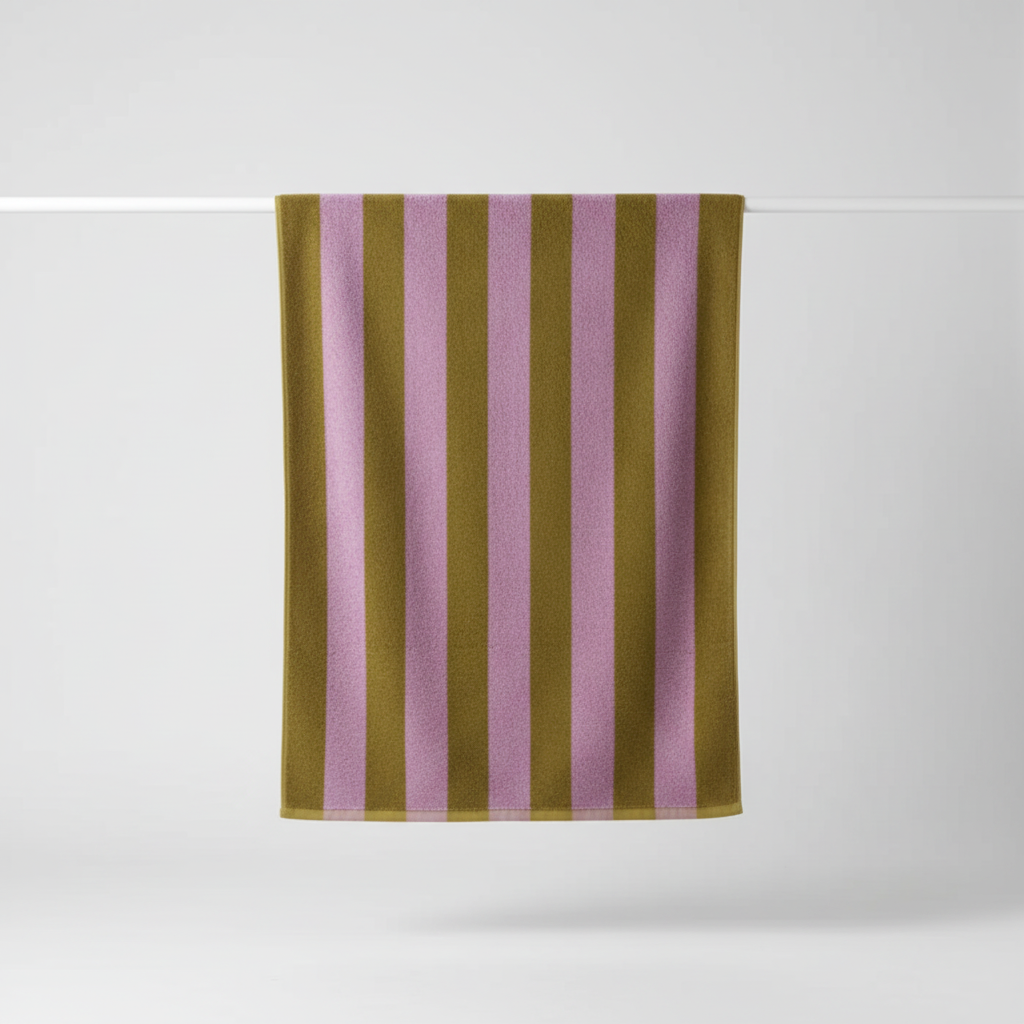Gestreepte handdoek set