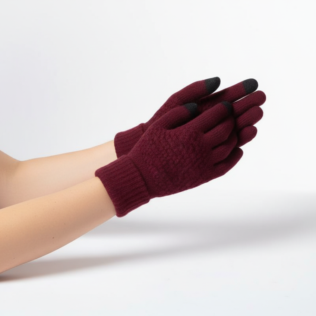 Gegarneerde touchscreen handschoenen