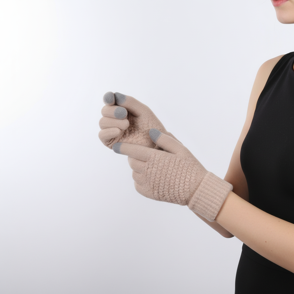 Gegarneerde touchscreen handschoenen