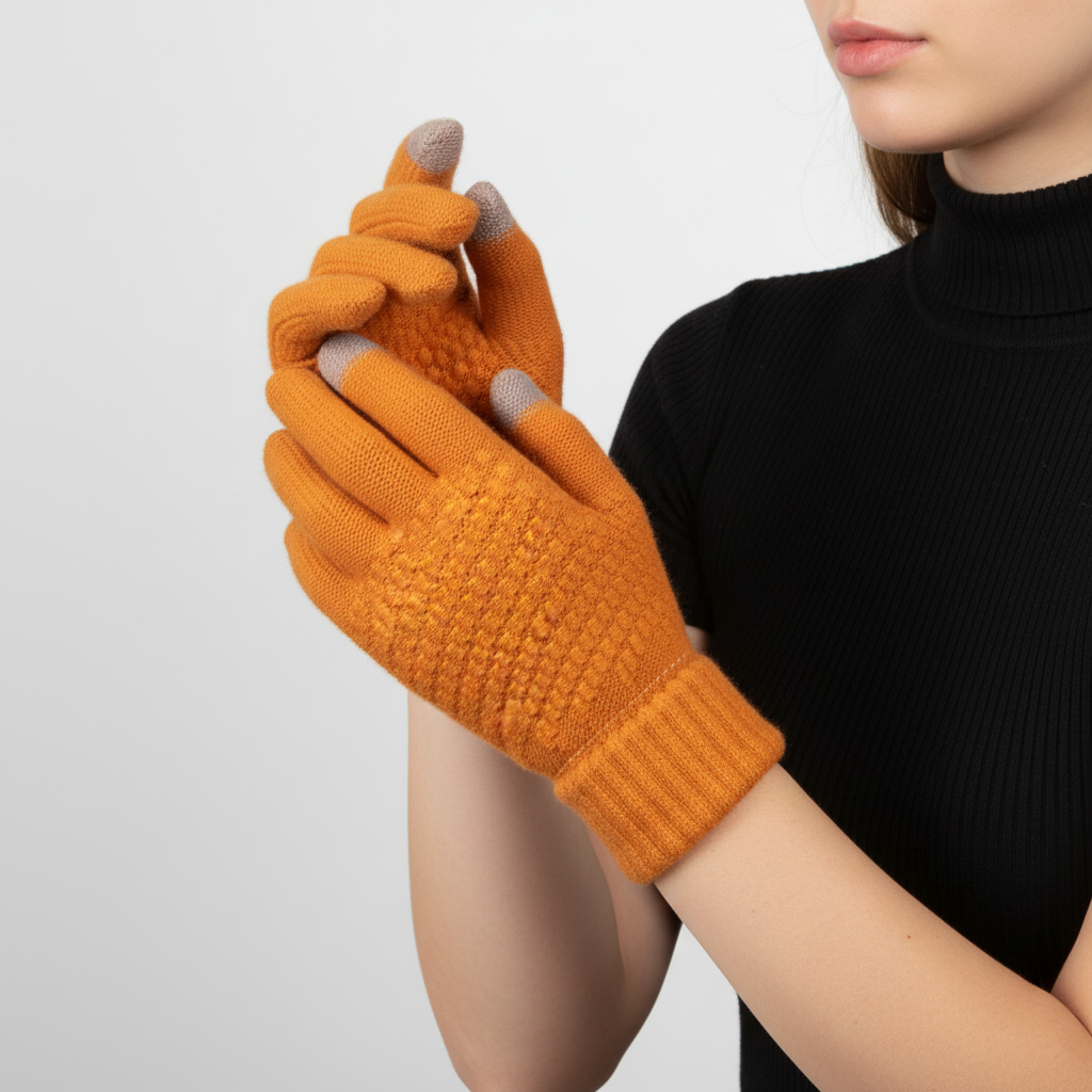 Gegarneerde touchscreen handschoenen
