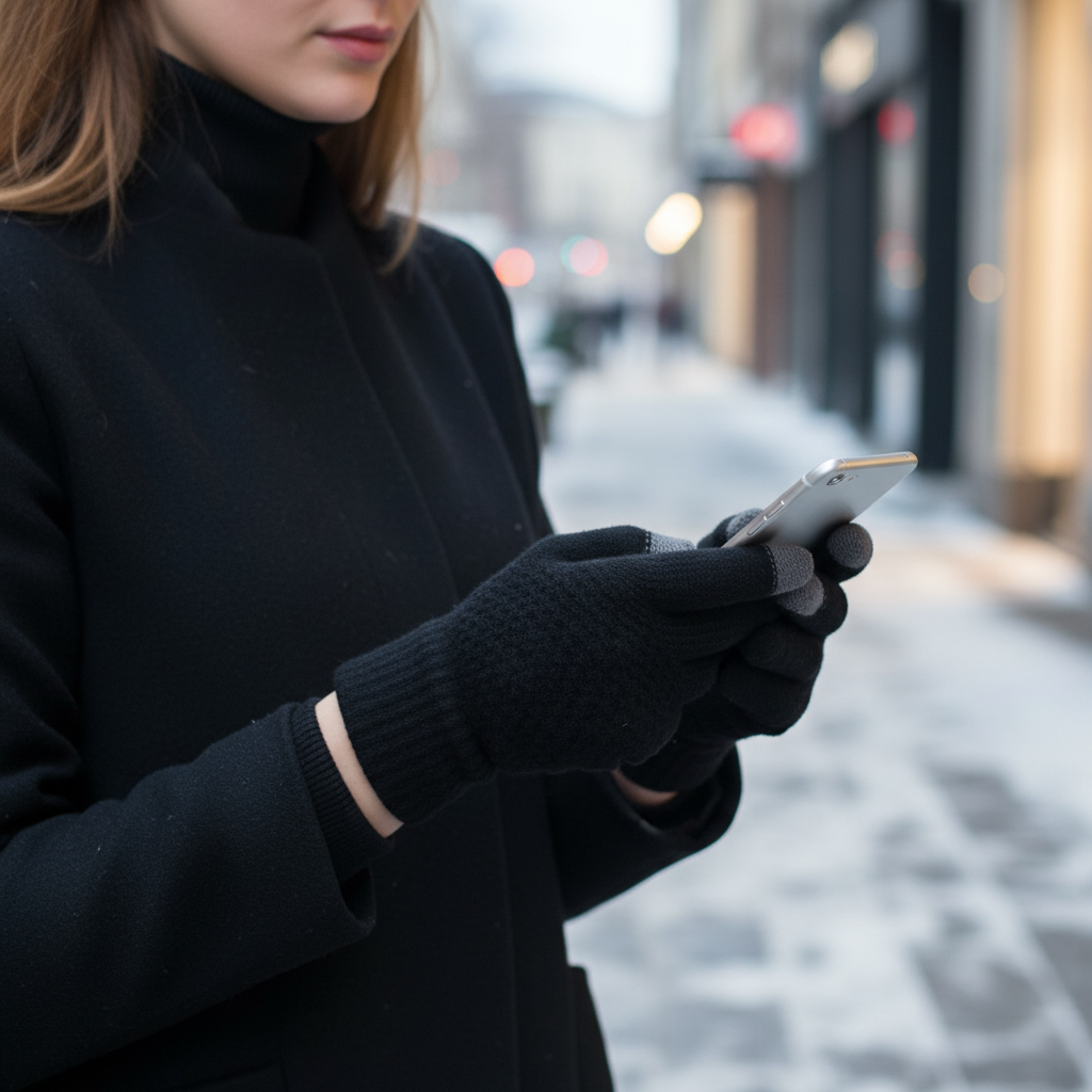 Gegarneerde touchscreen handschoenen