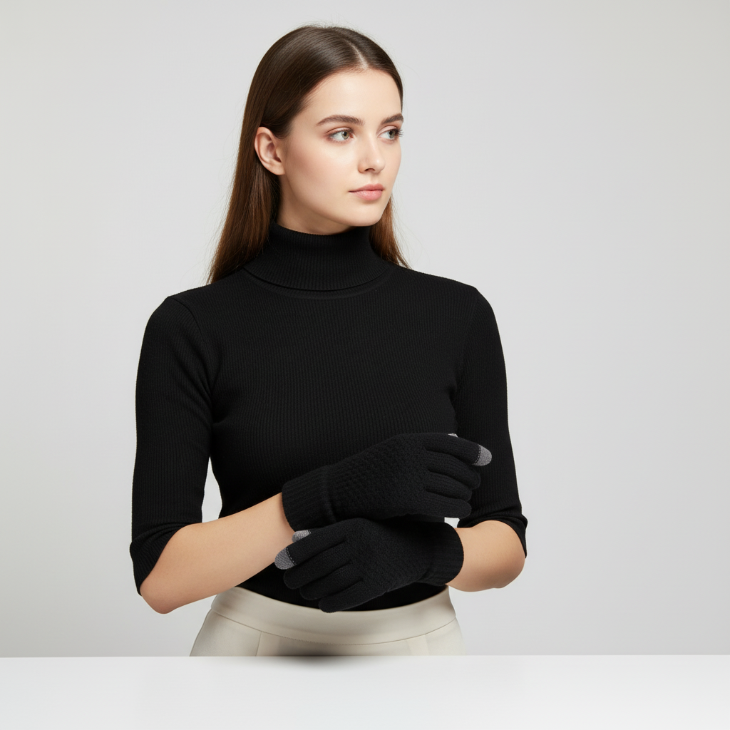 Gegarneerde touchscreen handschoenen