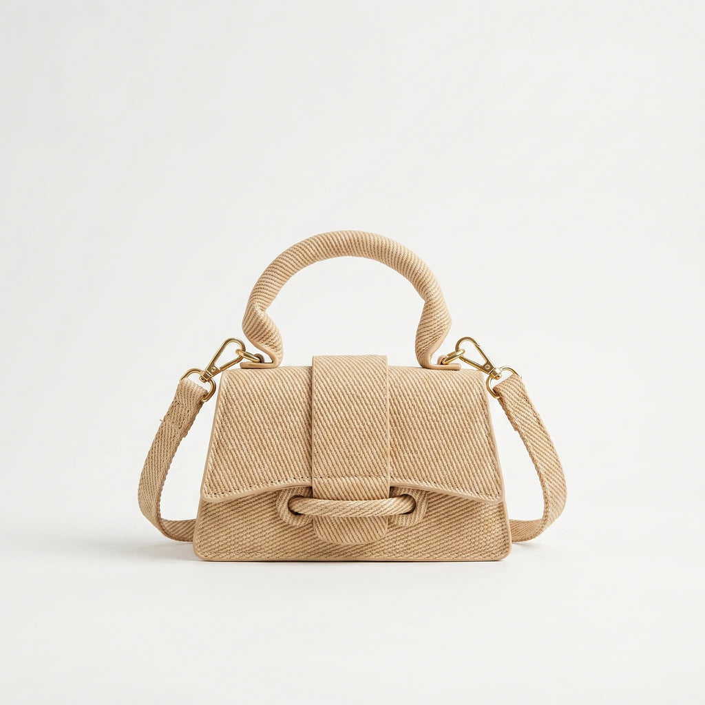 Gestructureerde kleine crossbodytas voor dames