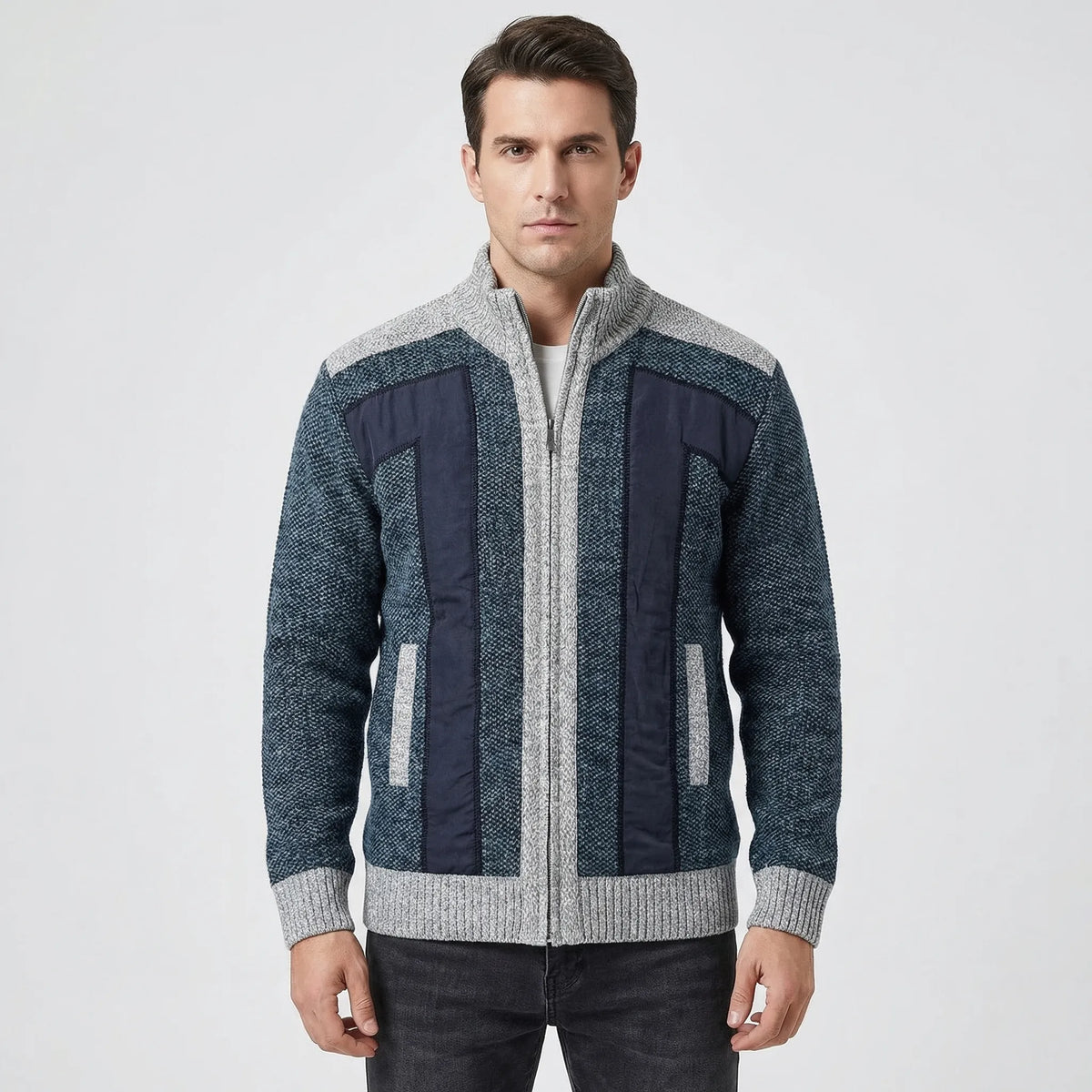 Gevoerd gilet met doorlopende rits