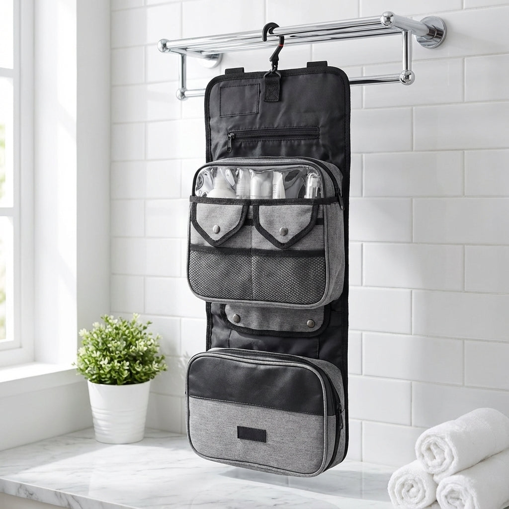 Gevouwen hangende toilettas