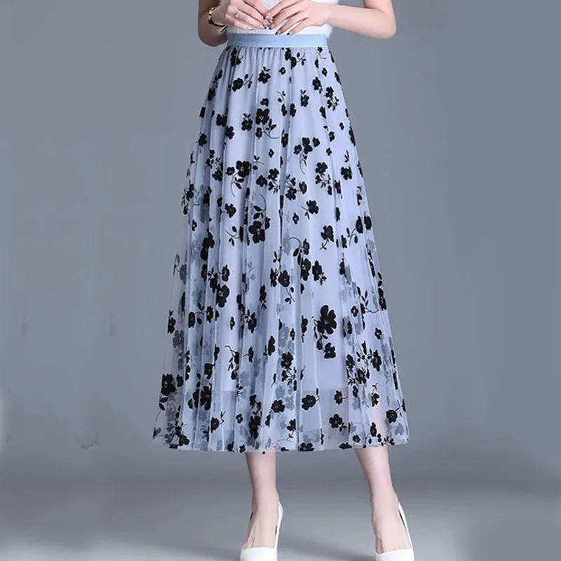 Mesh midi-rok