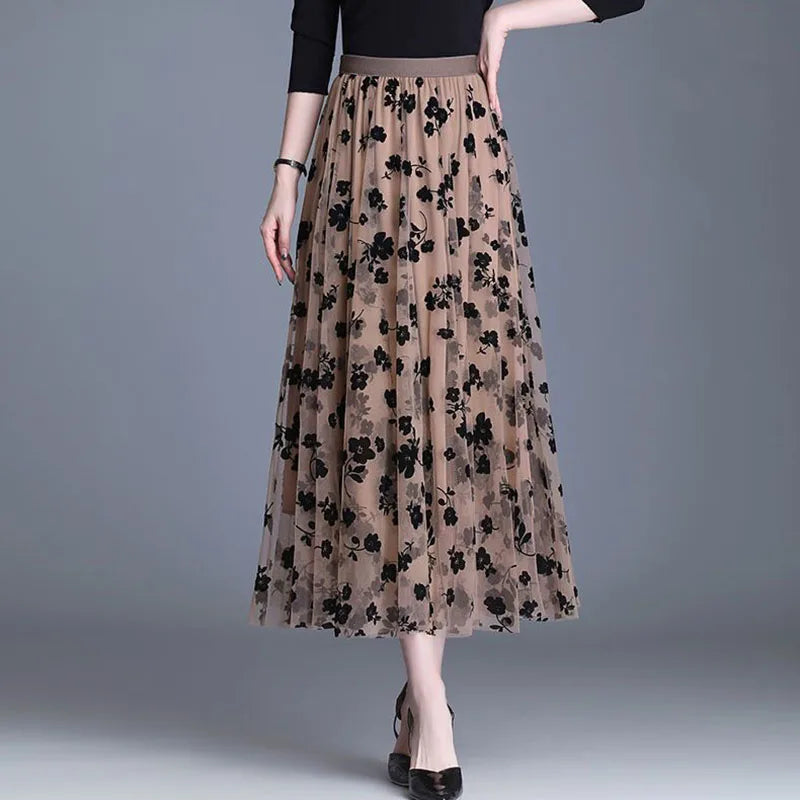 Mesh midi-rok