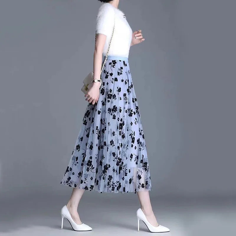 Mesh midi-rok