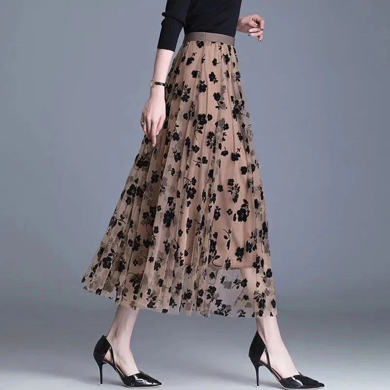 Mesh midi-rok