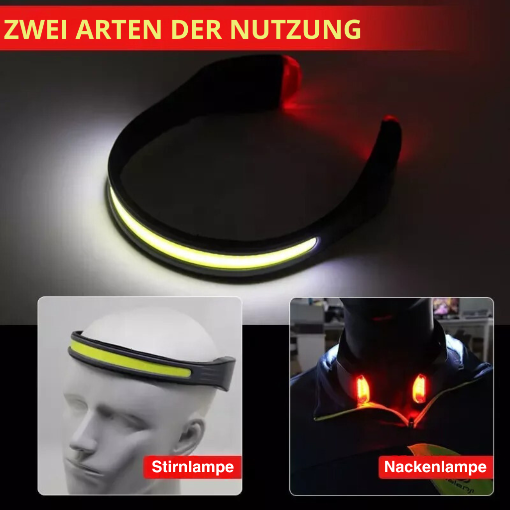 Hoofdlamp met breedschijnende LED