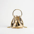 Glanzende bucket-stijl avondtas