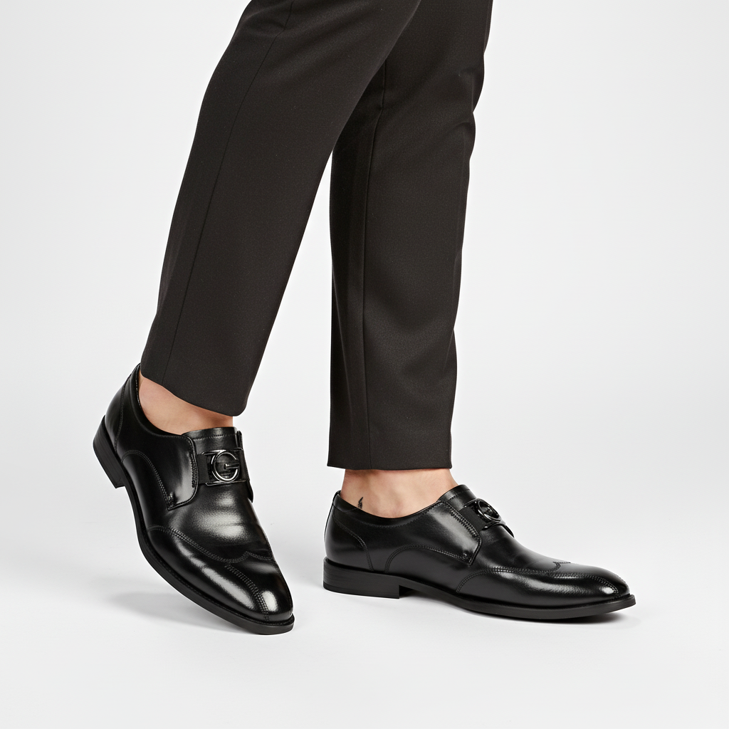 Gladde leerlook modern