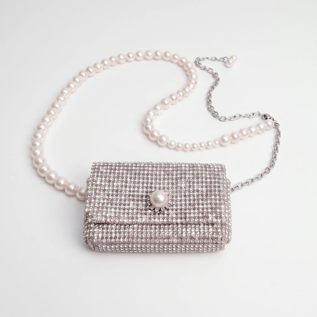 Glinsterende mini-tas met details