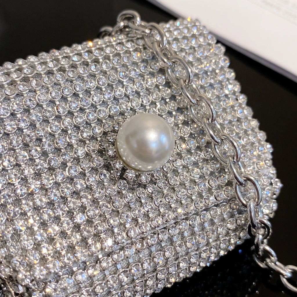 Glinsterende mini-tas met details
