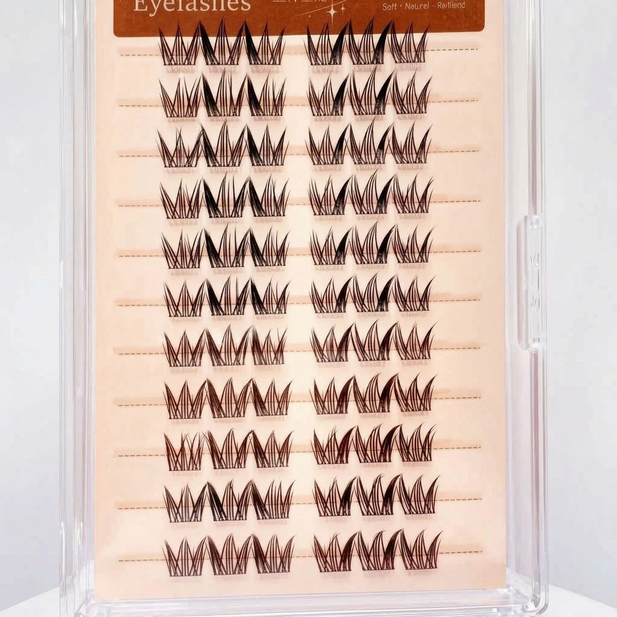 Lijmvrije wimperclusters