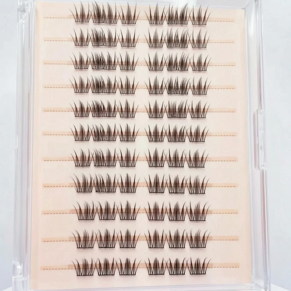 Lijmvrije wimperclusters