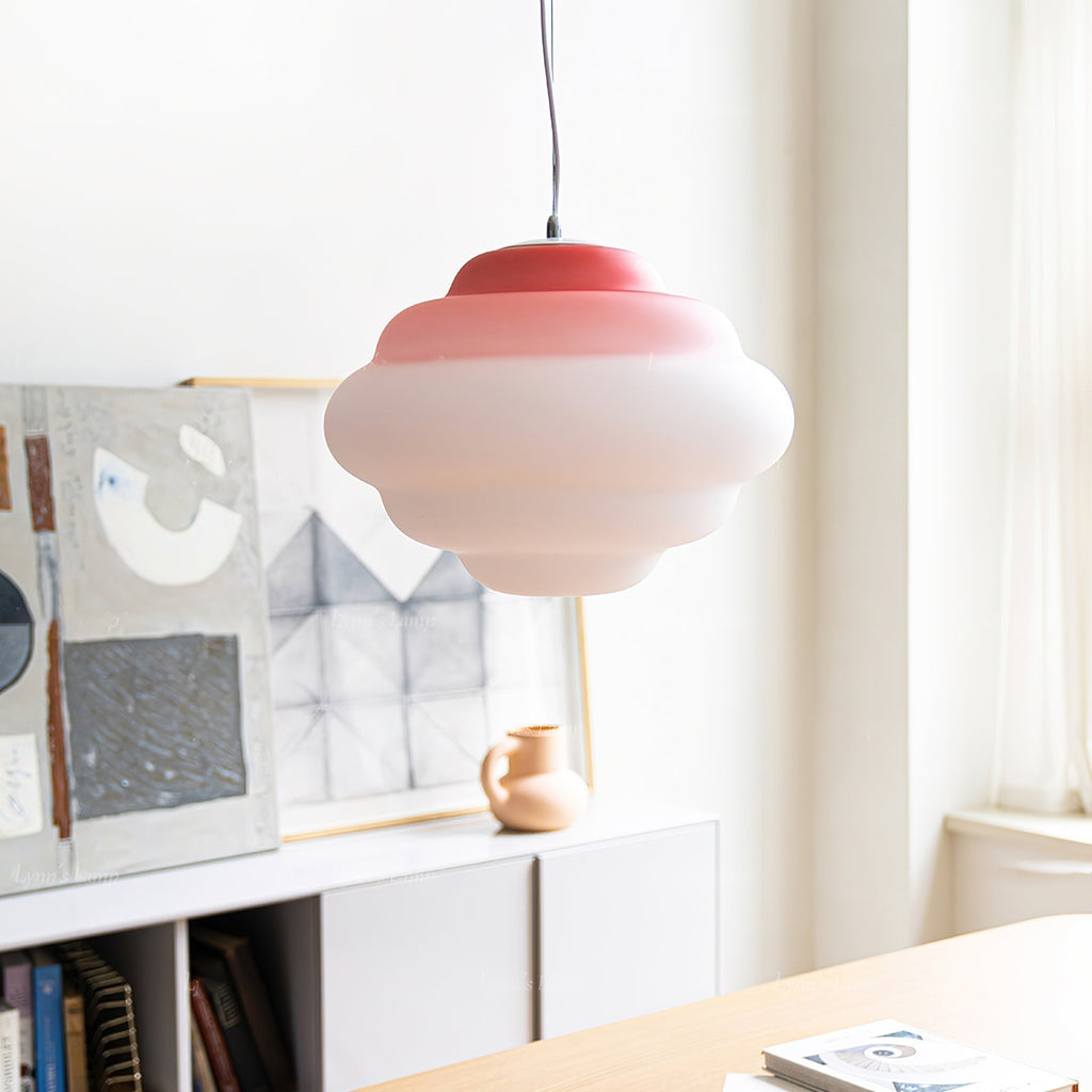 Hanglamp met gradiënt en zachte lichtverspreiding
