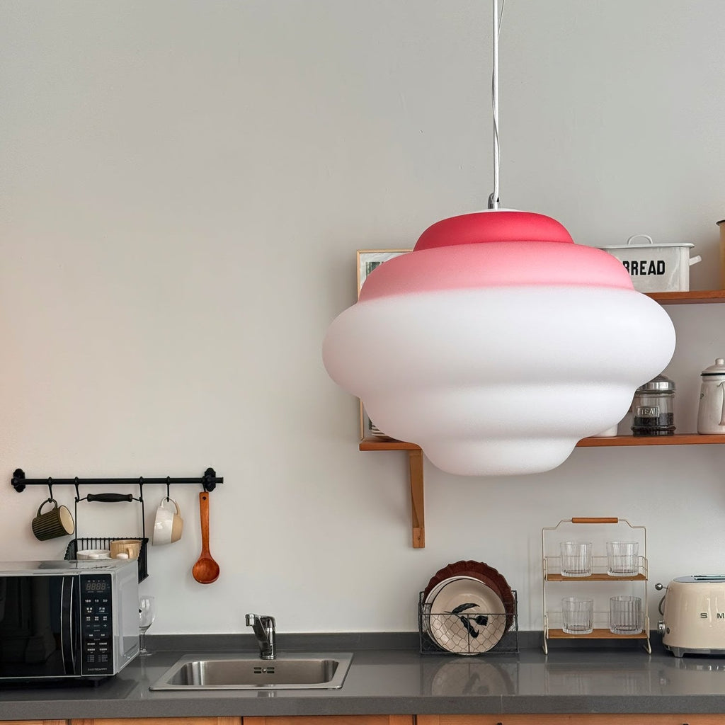 Hanglamp met gradiënt en zachte lichtverspreiding