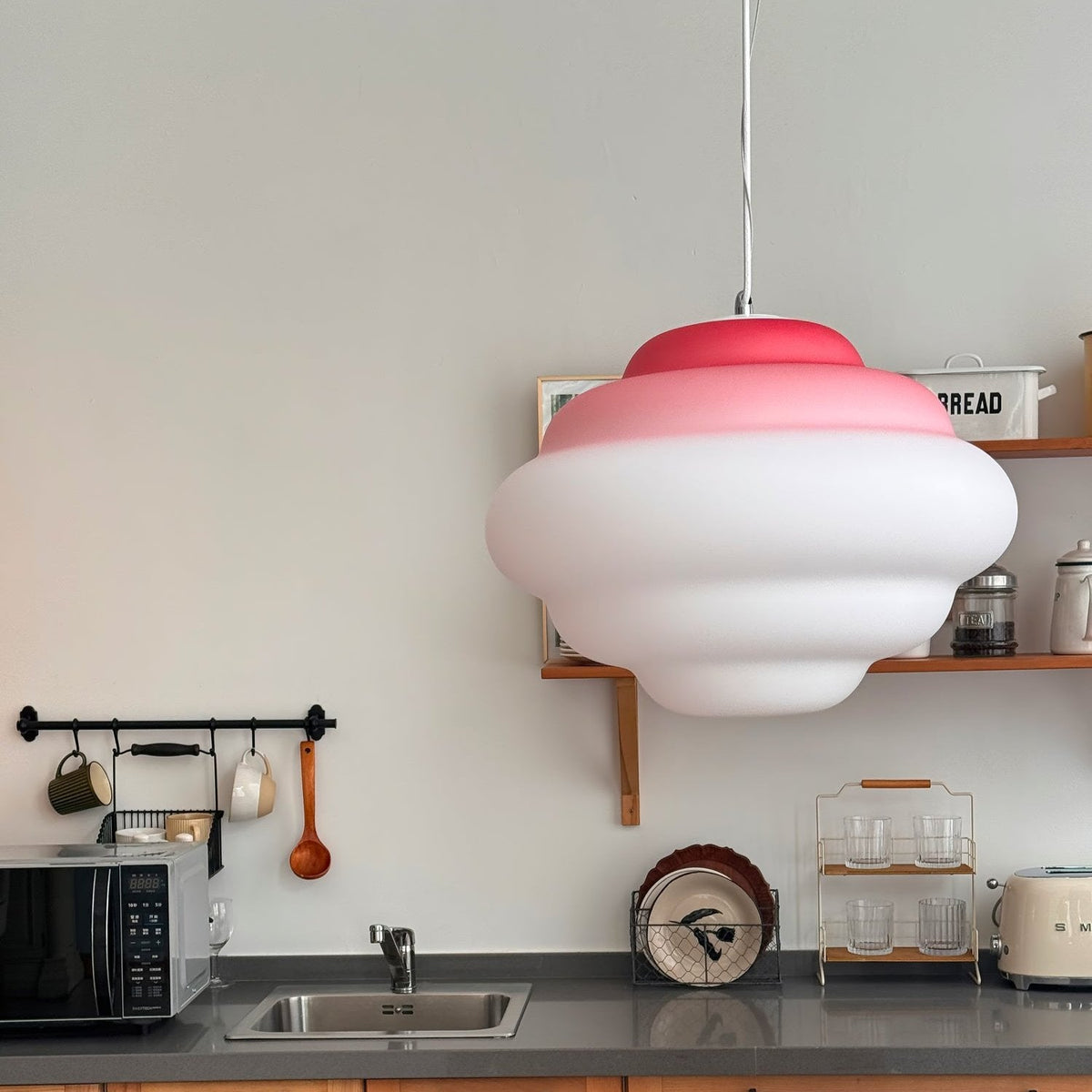 Hanglamp met gradiënt en zachte lichtverspreiding