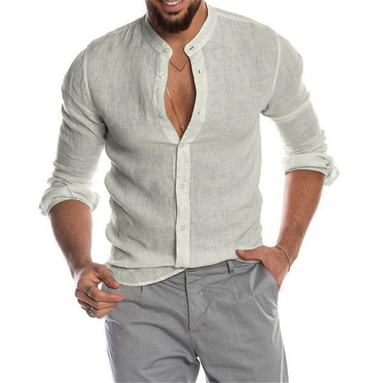 Blouse met mandarin kraag – Jeff blouse
