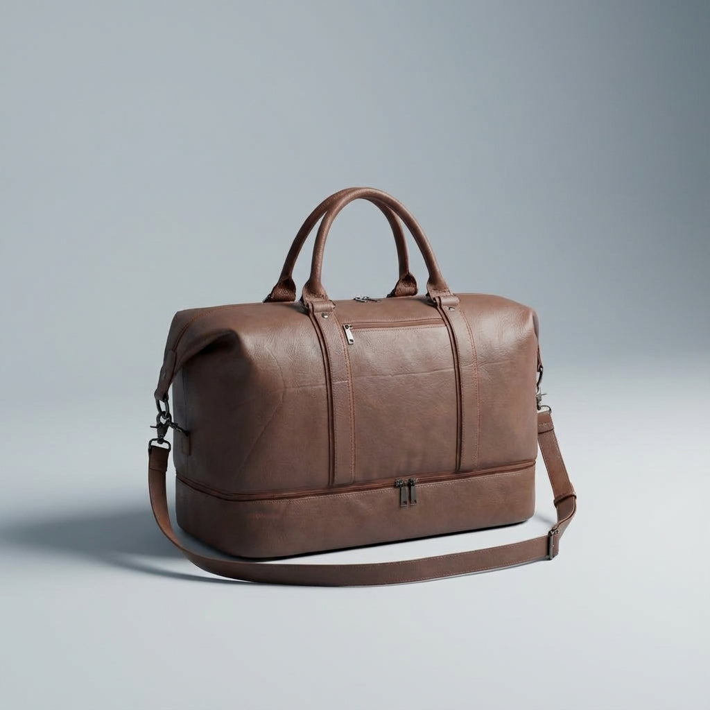 Grote leren weekend tas