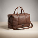 Grote leren weekend tas