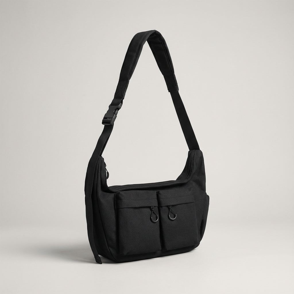 Grote canvas crossbody tas — afbeelding 4