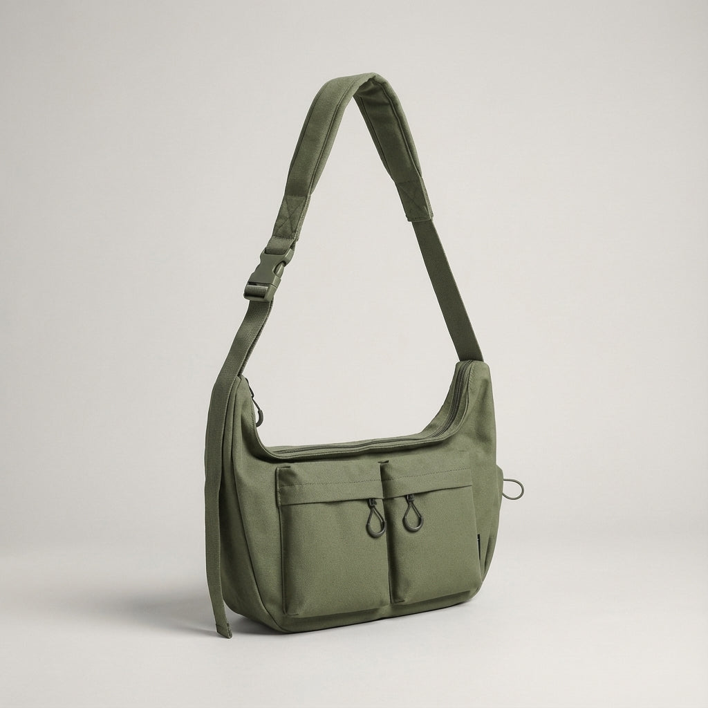 Grote canvas crossbody tas — afbeelding 6