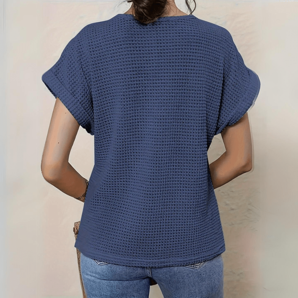 Top met vintagedetails en kantlook
