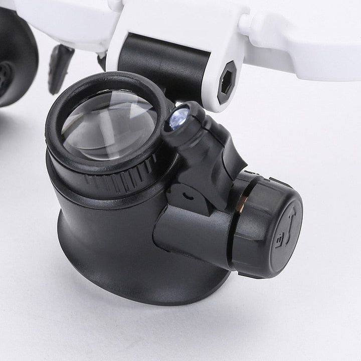 HD loepbril met led-verlichting en verwisselbare lenzen