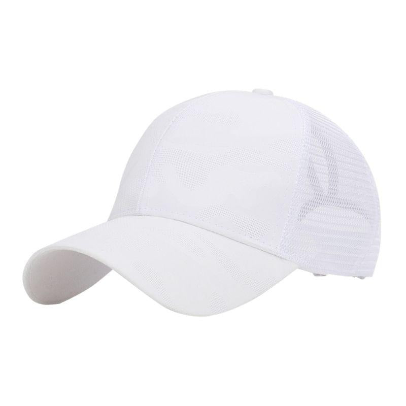 Dames baseballcap met een paardenstaartopening en klittenbandsluiting
