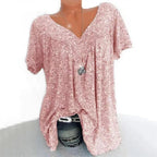 Dames boho zomerblouse met bloemenprint