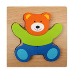 Montessori-leerpuzzel van hout – kleurenplezier